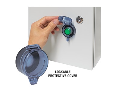 FMX PD22 Series Pilot Devices Shared Accessories Lockable Protective Cover 22MM Operators Only