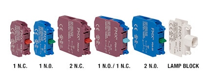 FMX PD22 and PD30 Series Pilot Devices Shared Accessories Contact and Lamp Blocks