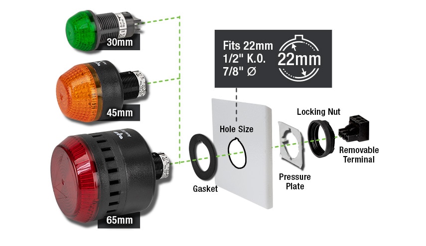 Beacon Sizes & Mounting