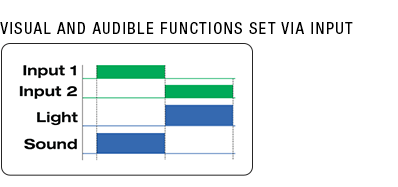 Visual and Audible Functions Set via Input