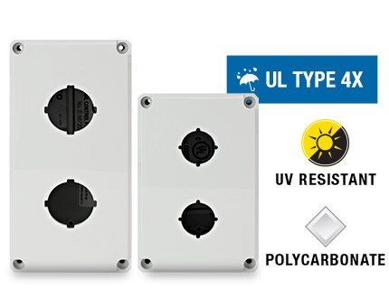 ENSTO UL Type 4X Polycarbonate Pushbutton Enclosures Features ENSTO UL Type 4X Polycarbonate Pushbutton Enclosures Features