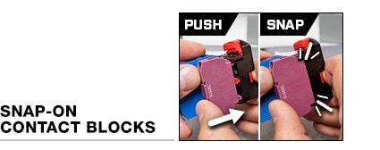 FMX Pilot Devices Flange and Accessory Installation Snap-on Contact Blocks FMX Pilot Devices Flange and Accessory Installation Snap-on Contact Blocks