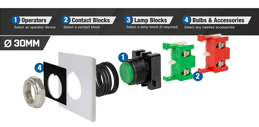 WEG 30MM Pushbuttons Assembly