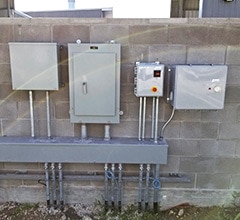 Exterior view of control panels