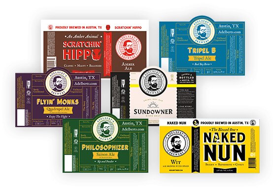 Adelbert’s Brewery’s main beers 