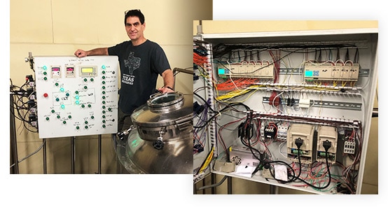 Adelbert’s Brewery's control panel features 2 SG2's 