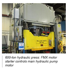  FMX motor starter controls main pump motor