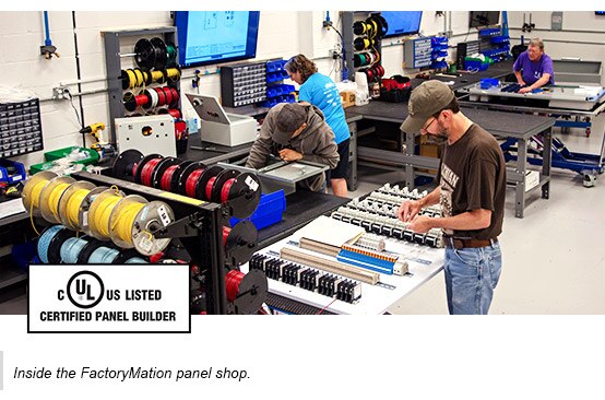 Inside the FactoryMation panel shop.