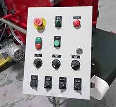 Close-up of the PM1100's control panel.