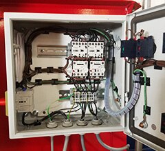 Control panel for a one-yard standard mixer.