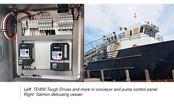 TD400 Tough Drive and more in conveyor and pump control panel