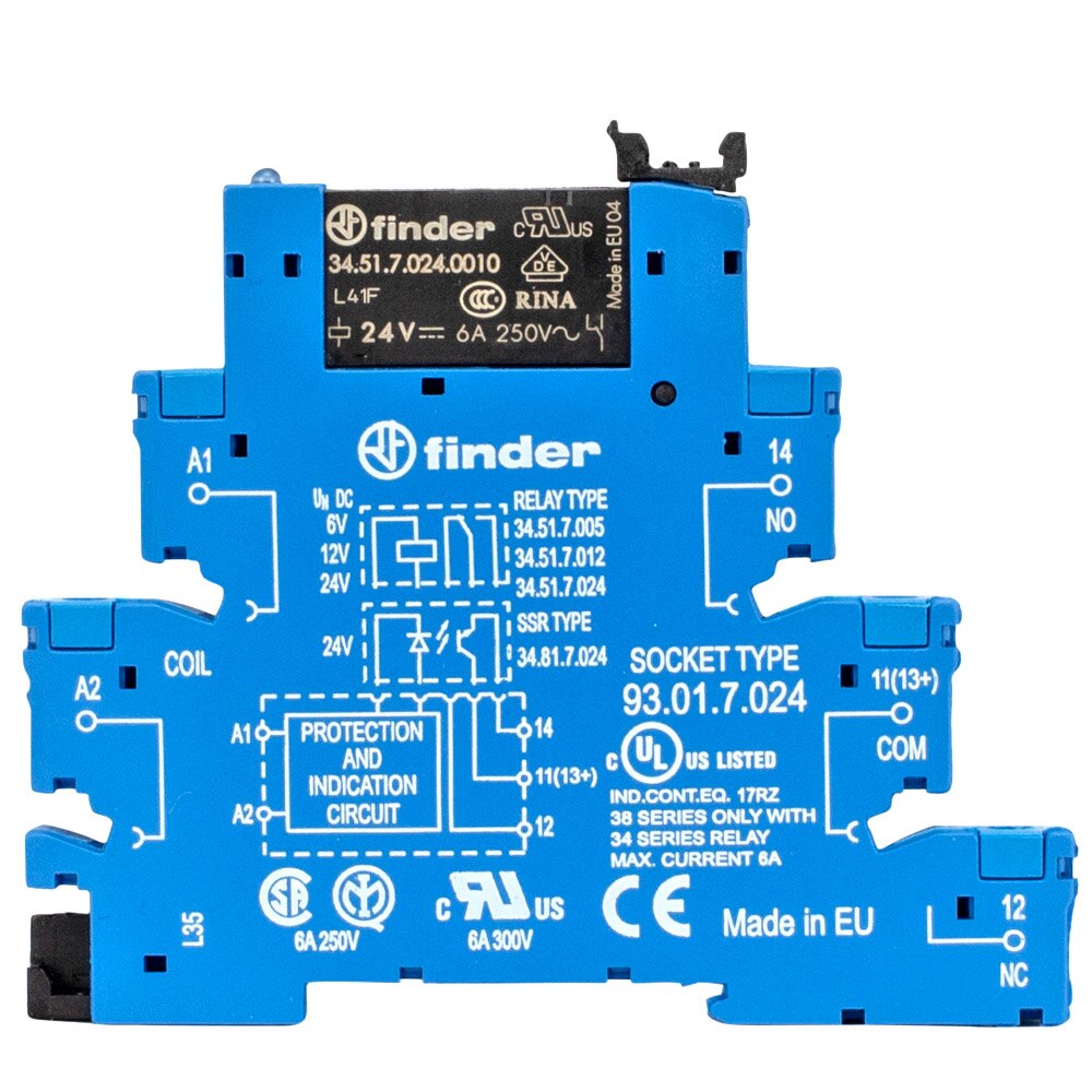 38.51.7.024.0050-10PK, Relay, 6A SPDT, 24V DC Coil