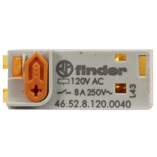 46 52 8 120 0040 Miniature Industrial Relay Dpdt 8a 120v Ac Coil Agni Contact Lockable Test Button And Mech Indicator Factorymation