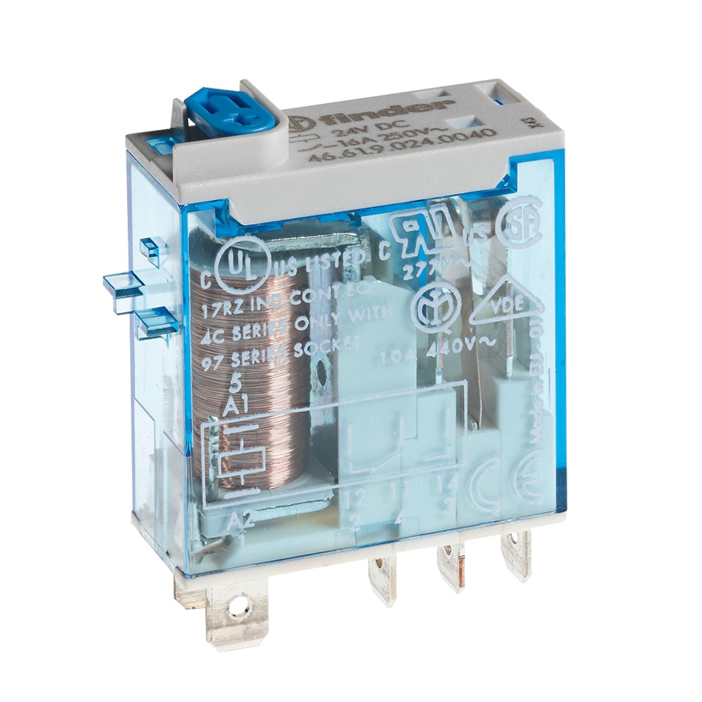 46.61.8.024.0040, Miniature Industrial Relay, SPDT, 16A, 24V