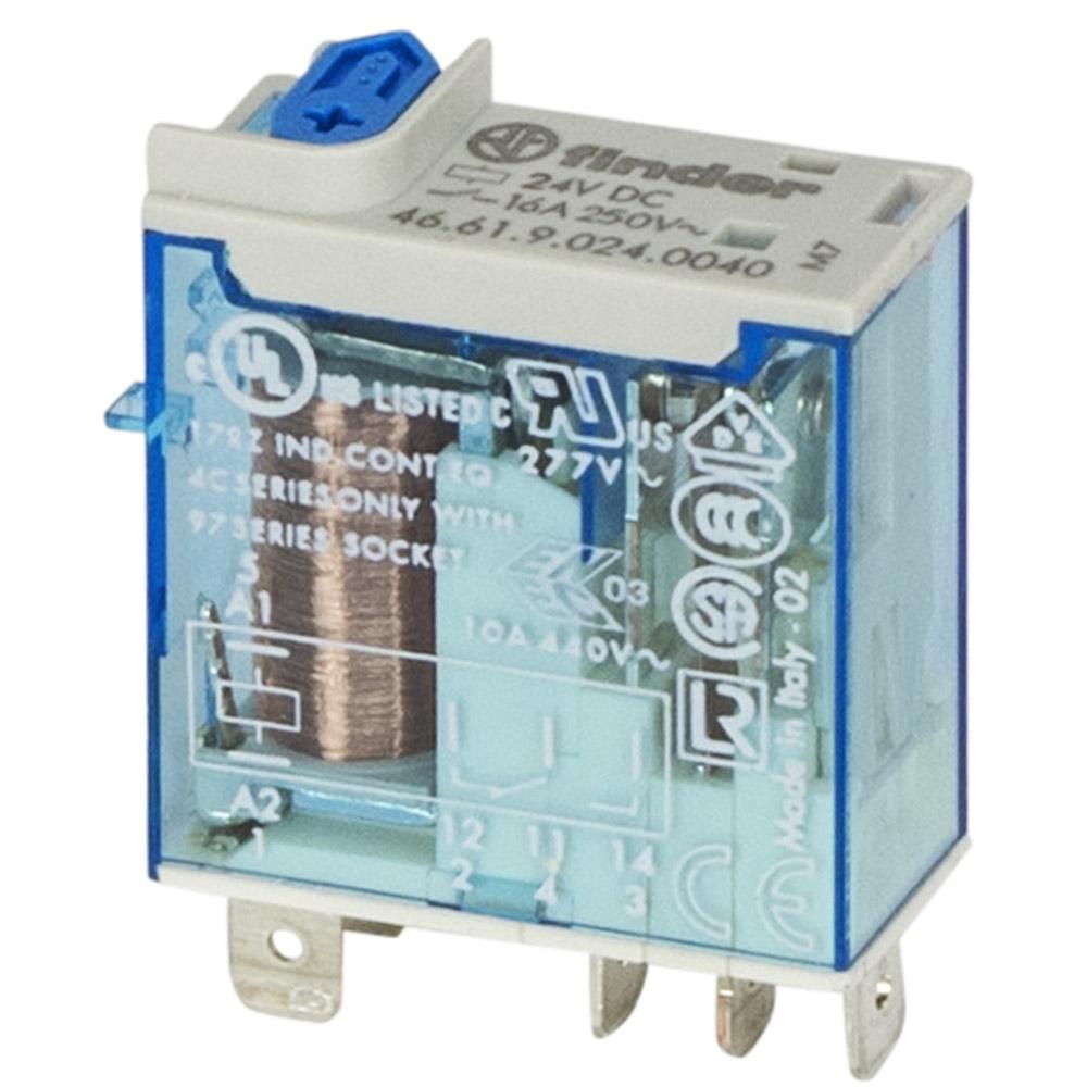 46.61.9.024.0040, Miniature Industrial Relay, SPDT, 16A, 24V DC