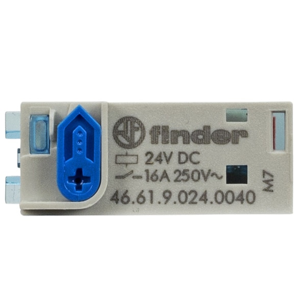 46.61.9.024.0040, Miniature Industrial Relay, SPDT, 16A, 24V DC coil ...