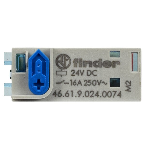 Finder® 46.61.9.024.0074 Power Relay, 16 A, 1CO/SPDT Contact, 24 VDC V Coil Finder® 46.61.9.024.0074 Power Relay, 16 A, 1CO/SPDT Contact, 24 VDC V Coil