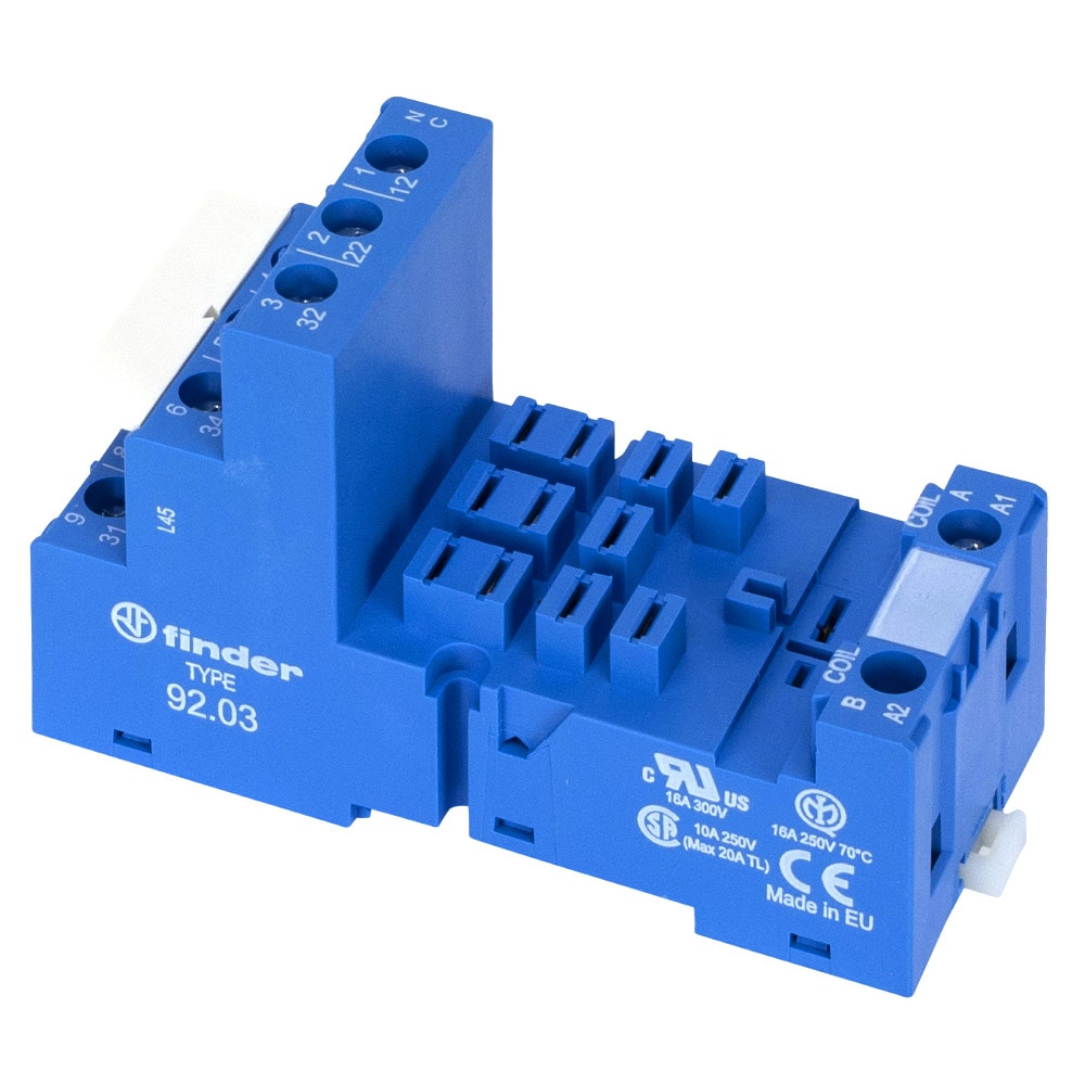FINDER 93.01.0.024 RELAY SOCKET 250V DIN RAIL 6A