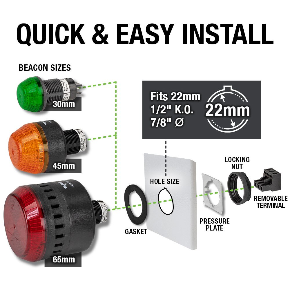 Details about   AUER # 802505310 LED STEAD FLASH IBL65 BLU/BLK 120VAC 802505310 Type IBL 