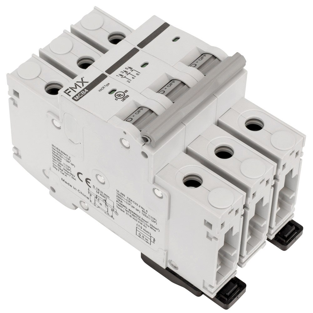 UL 489 13A 3-Pole Mini Circuit Breaker FMX MCB4-L2D-3P-C13