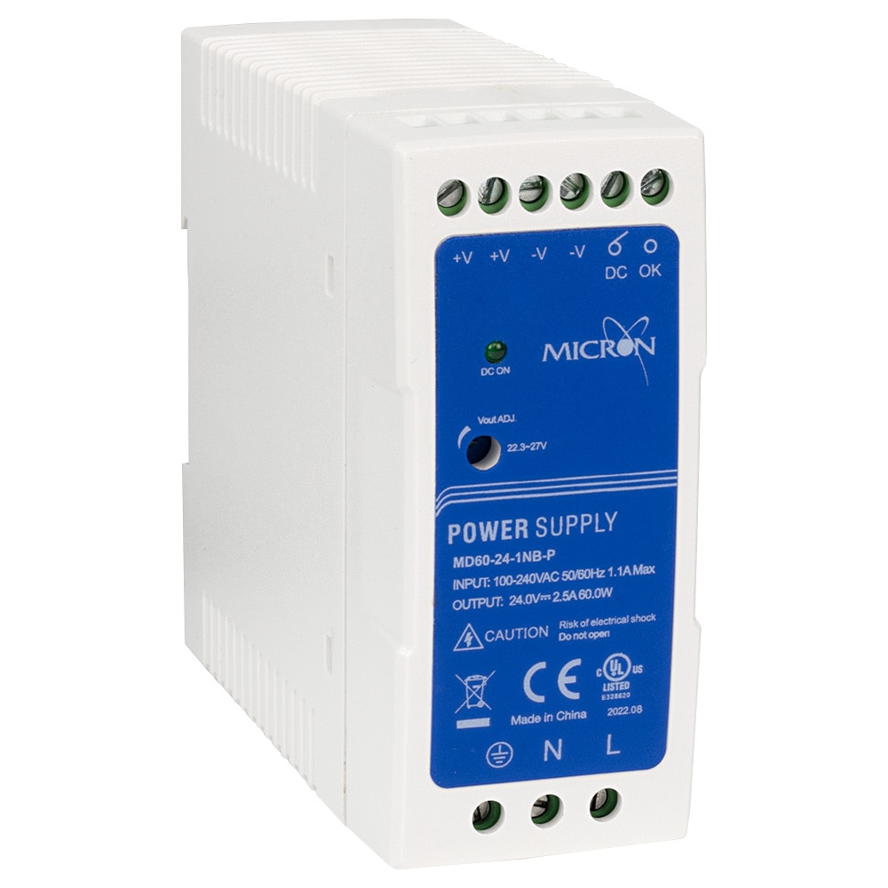 MD60-24-1NB-P, Power Supply, 24V/2.5A OUT | FactoryMation