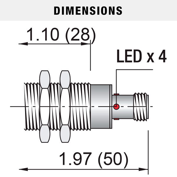 FACDEM M18 Näherungssensor – PNP NO, 8 Mm Erfassungsabstand, 6–36 V DC, Induktiver Schalter Für Metall