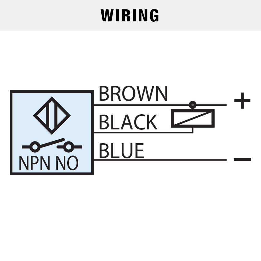 SI8-DC2 NPN NO, Inductive Proximity Sensor, 8 mm diameter