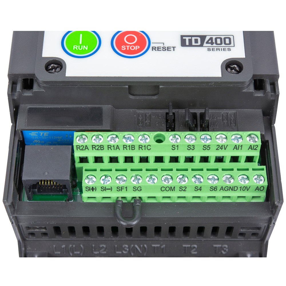 TD400-4002-3PH, VFD, 2HP, 380-480V 3PH In, 0-480V 3PH Out, 3.8 FLA
