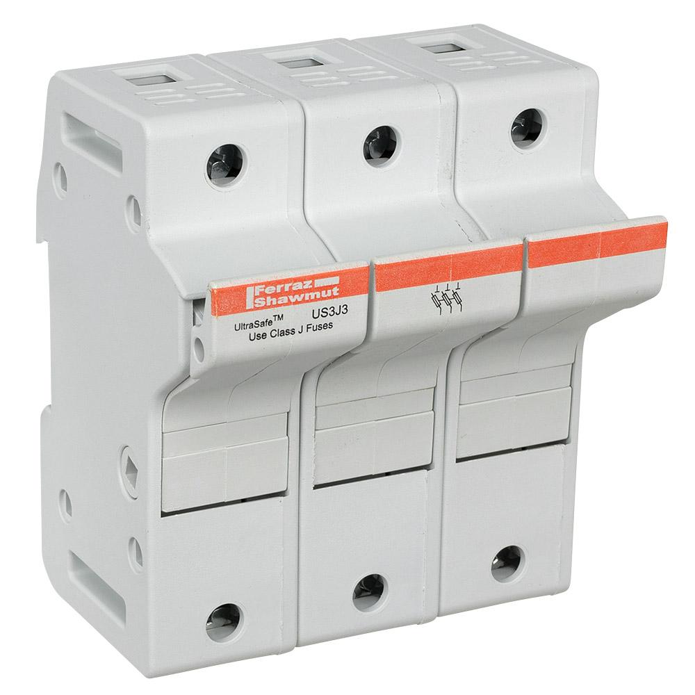 US3J3, Ultrasafe Fuse Holder, Class J Fuses (30A max), 3 Pole