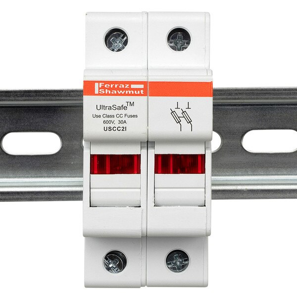 USCC2I, Ultrasafe Fuse Holder, Class CC Fuses (30A max), 2 Pole w ...