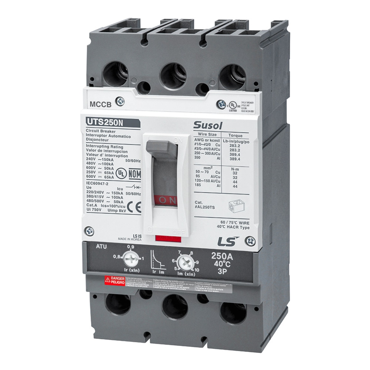 UTS250H-FTU-250, MCCB, 65kA, 3 pole, 250A | FactoryMation